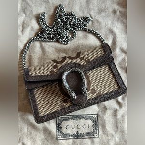 Authentic Monogram Jumbo GG Textured Calfskin Super Mini Dionysus